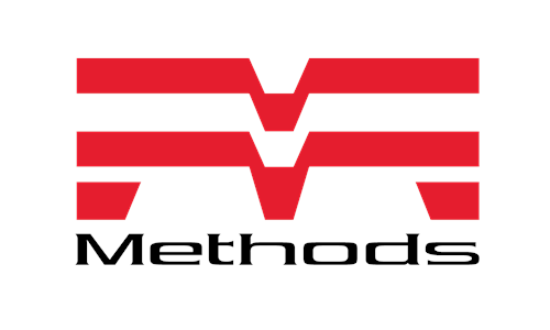 Methods logo in red color.